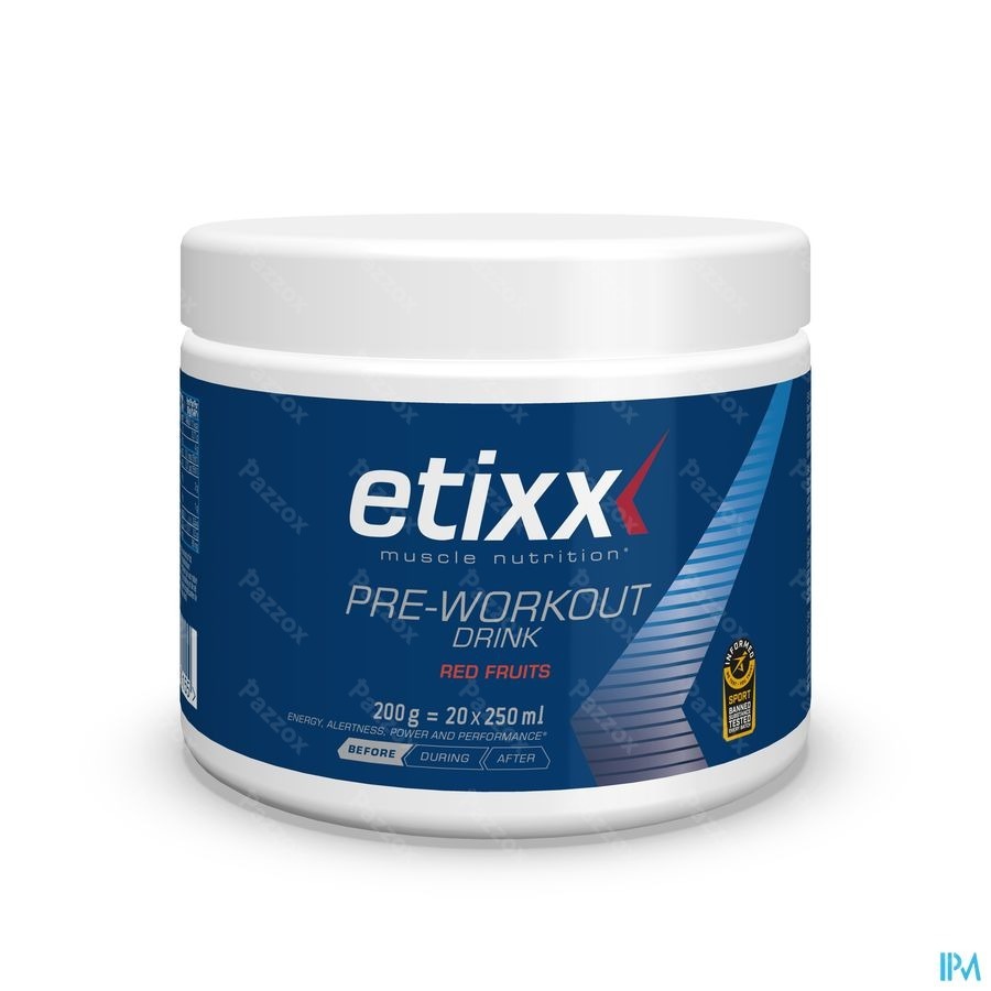 Etixx Pre-Workout Rode Vruchten Poeder 200gr