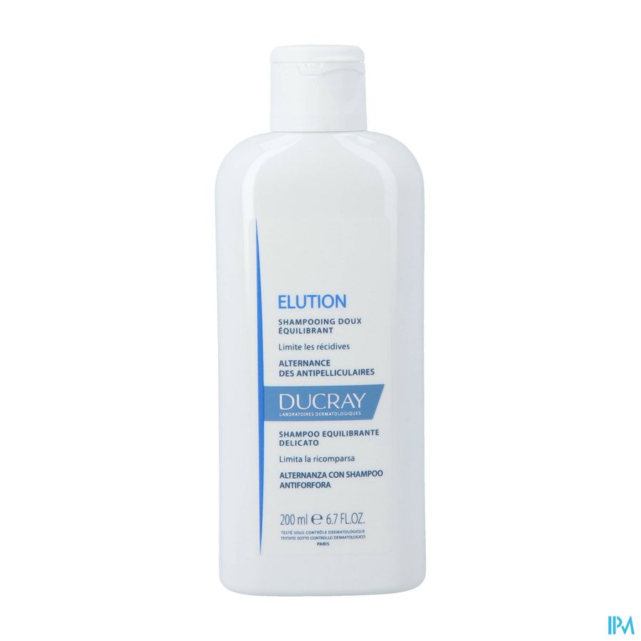 Ducray Elution Zachte Evenwichtherstellende Shampoo 200ml