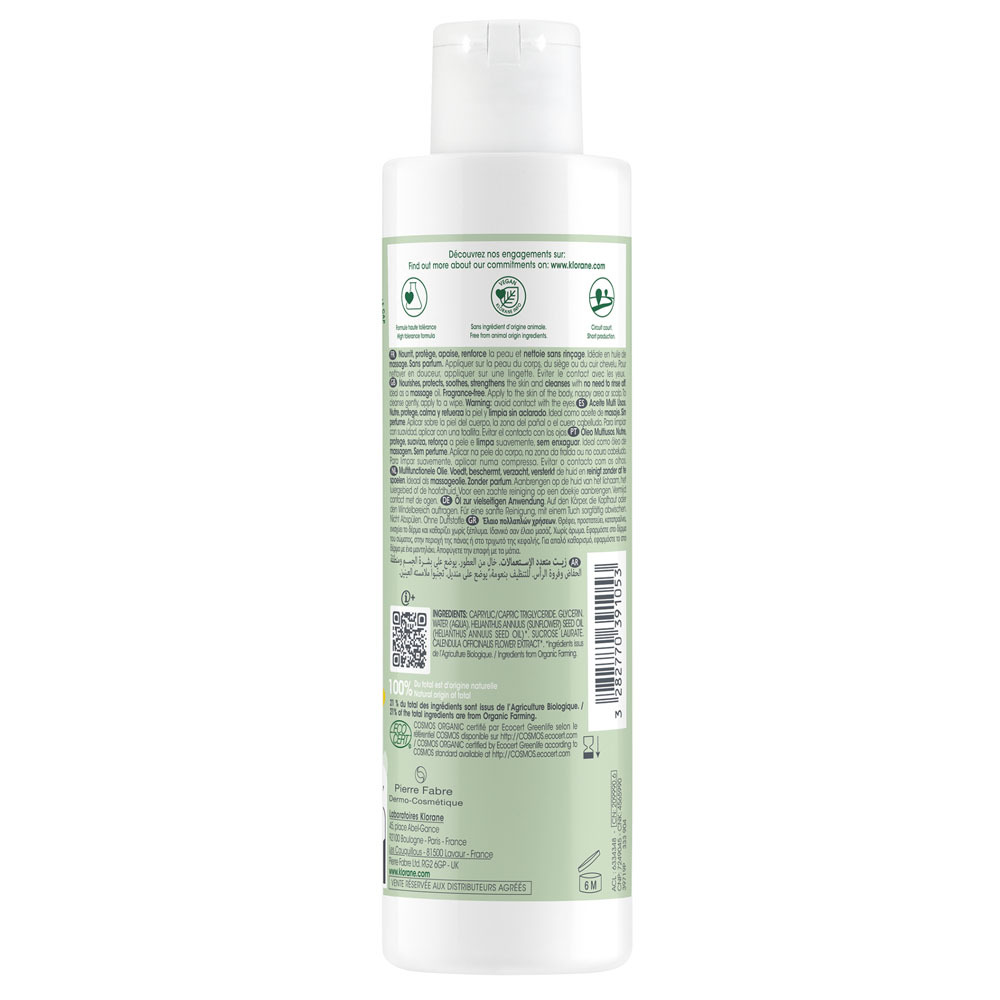 Klorane Bb Olie Multifunctioneel Bio 200ml