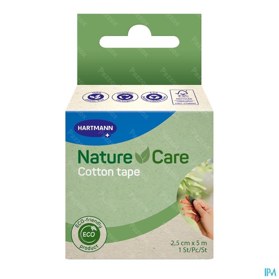 Nature Care Katoen Hechtpleister 2,5cmx5m Rol 1