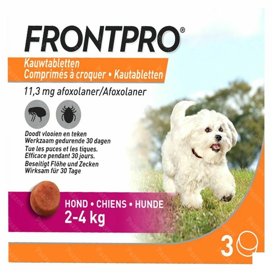 Frontpro 11mg Hond 2-4kg 3 Kauwtabletten