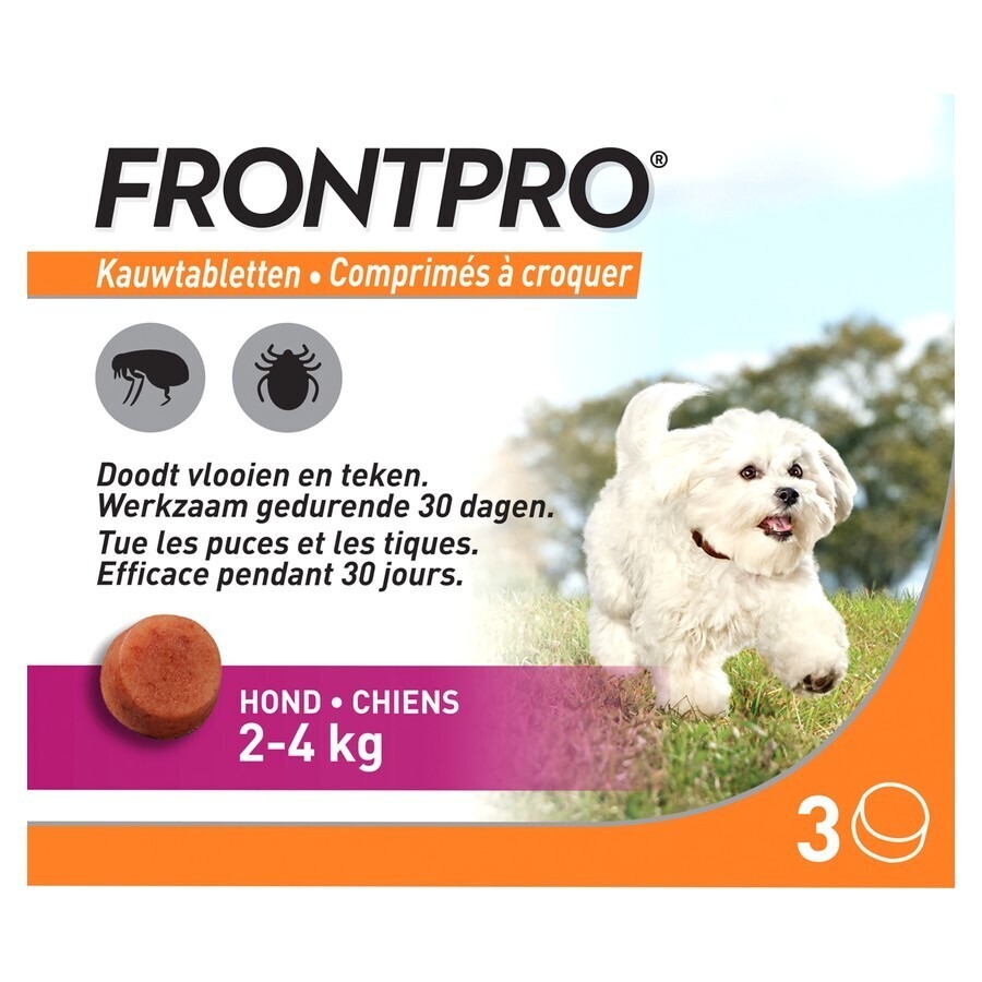 Frontpro 11mg Hond 2-4kg 3 Kauwtabletten