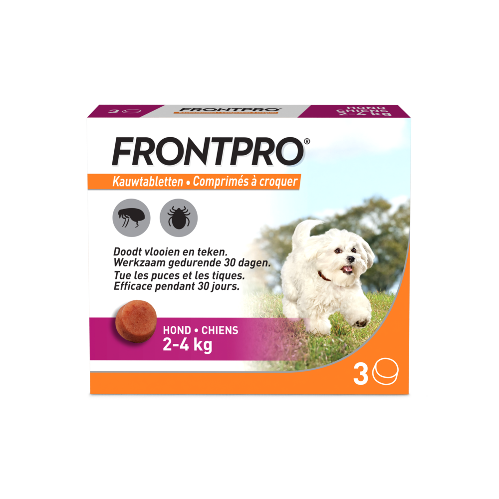 Frontpro 11mg Hond 2-4kg 3 Kauwtabletten