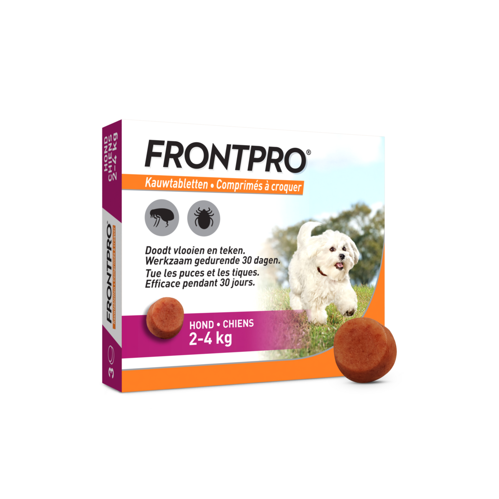 Frontpro 11mg Hond 2-4kg 3 Kauwtabletten