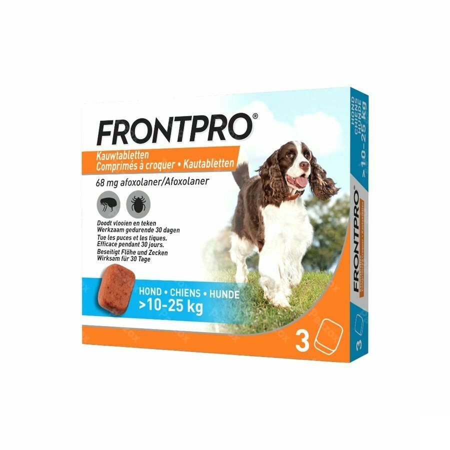 Frontpro 68mg Hond 10-25kg 3 Kauwtabletten