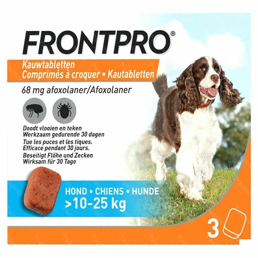 Frontpro 68mg Hond 10-25kg 3 Kauwtabletten