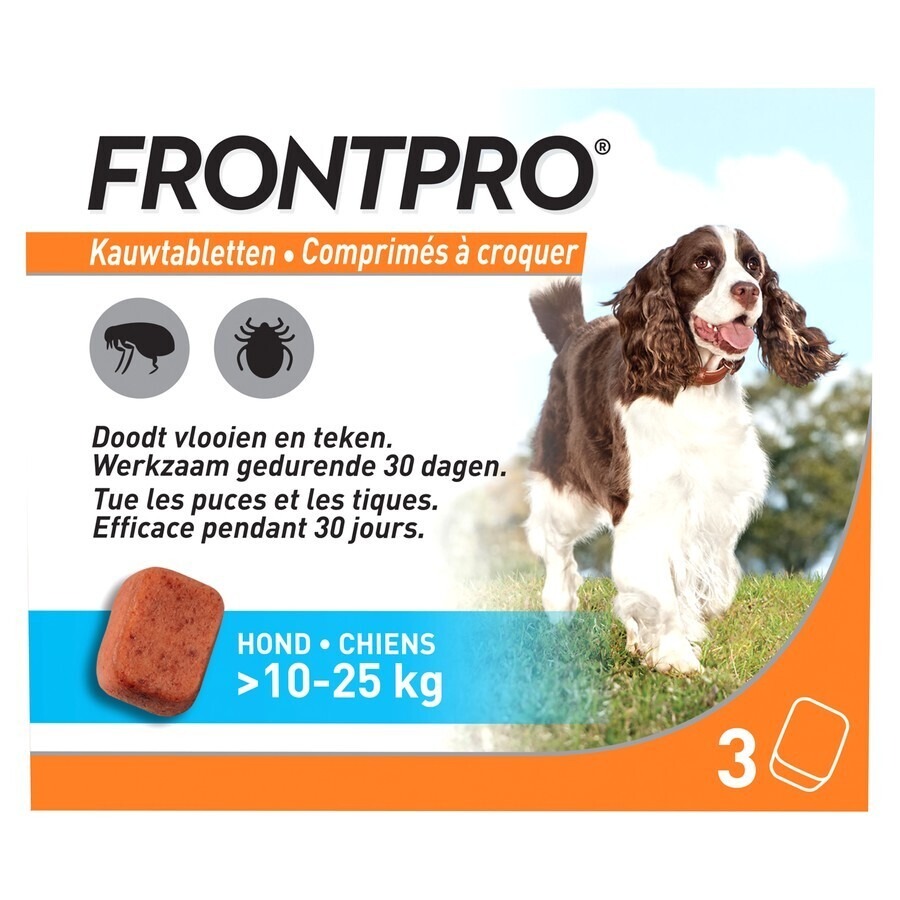 Frontpro 68mg Hond 10-25kg 3 Kauwtabletten