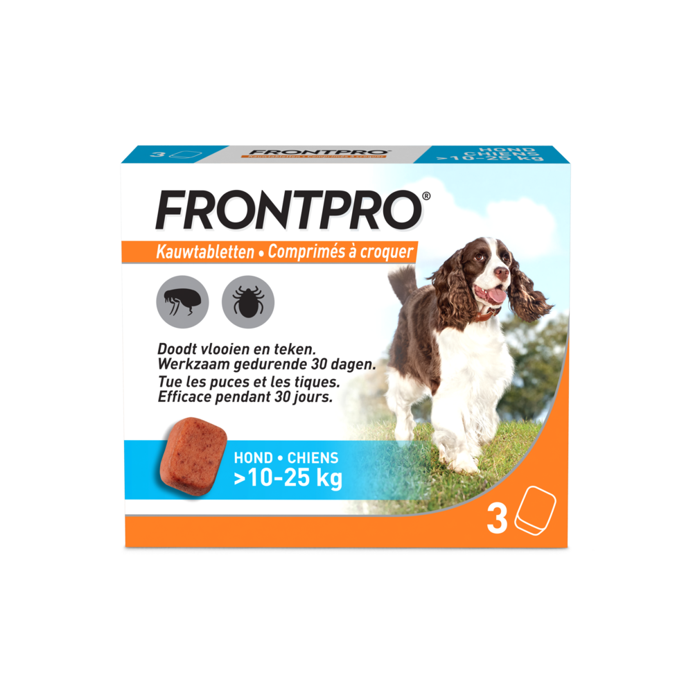 Frontpro 68mg Hond 10-25kg 3 Kauwtabletten