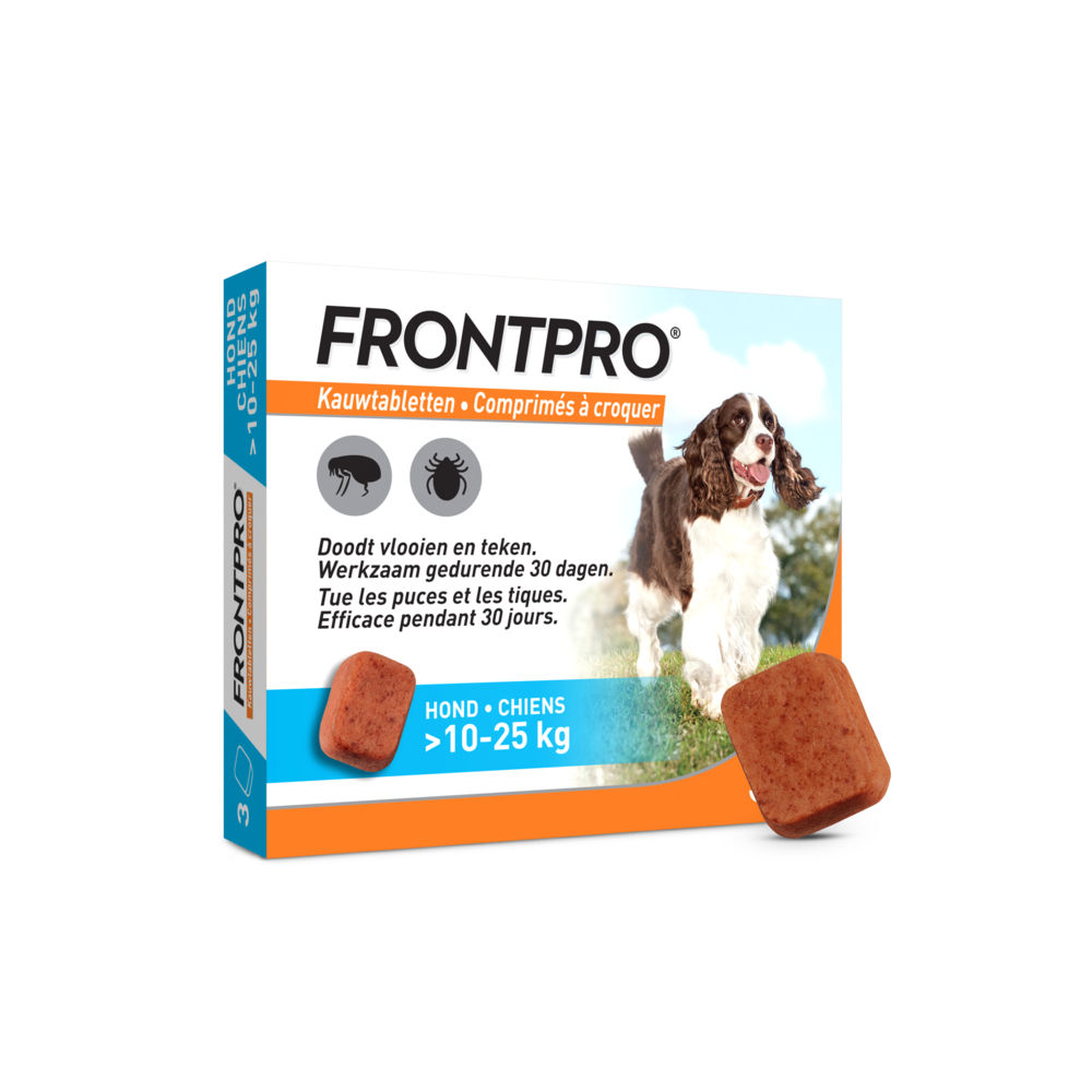 Frontpro 68mg Hond 10-25kg 3 Kauwtabletten