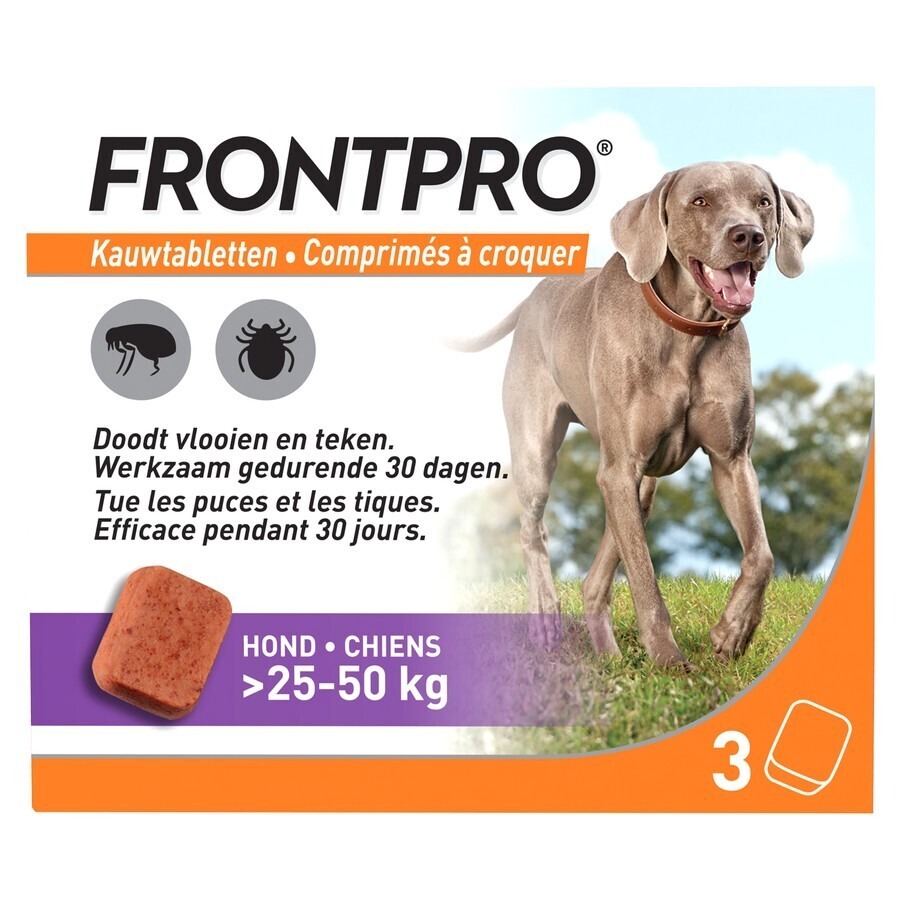 Frontpro 136mg Hond 25-50kg 3 Kauwtabletten