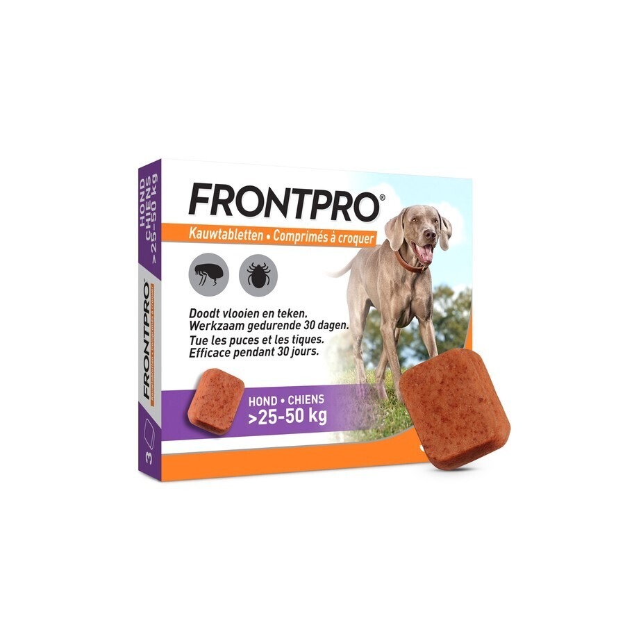 Frontpro 136mg Hond 25-50kg 3 Kauwtabletten