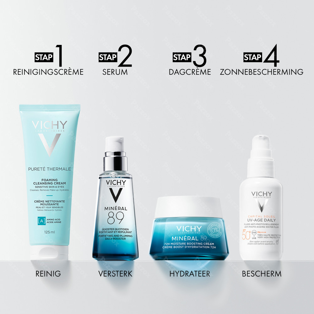Vichy Minéral 89 72u Hydraterende Boost Crème Zonder Parfum 50ml