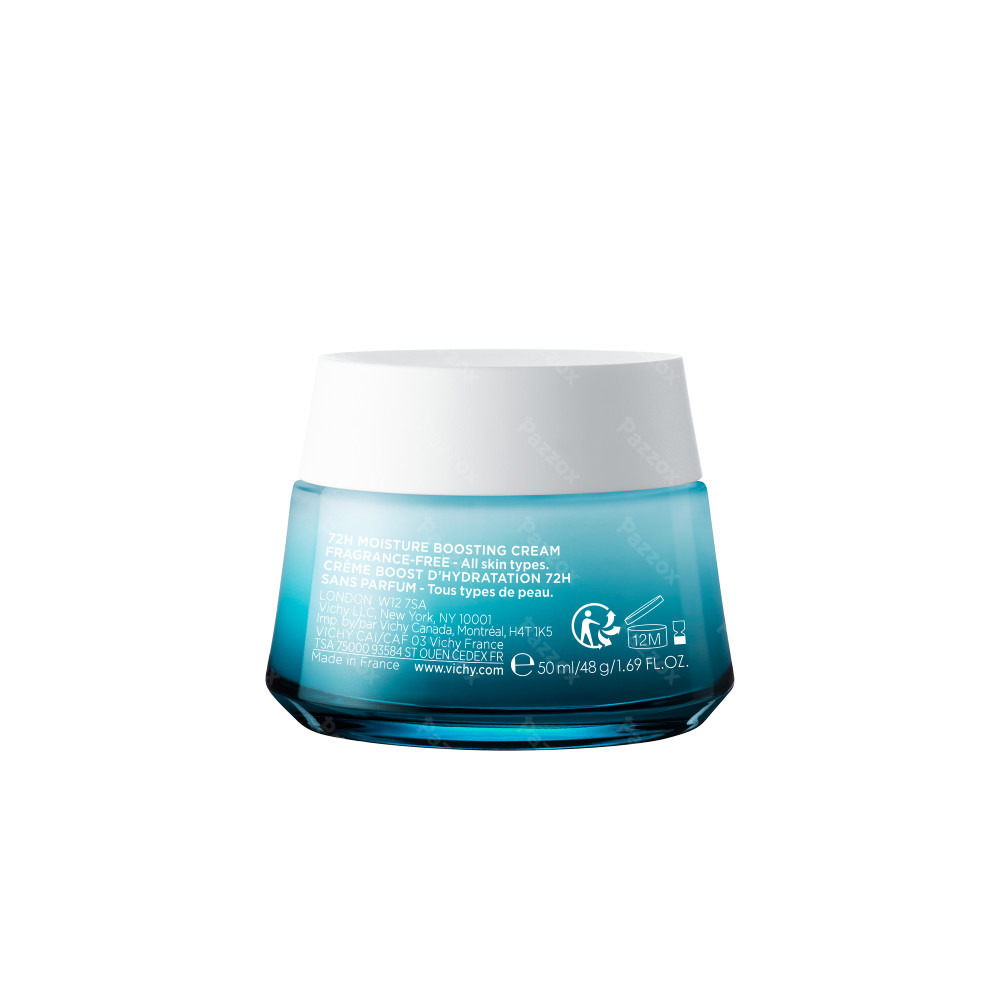 Vichy Minéral 89 72u Hydraterende Boost Crème Zonder Parfum 50ml
