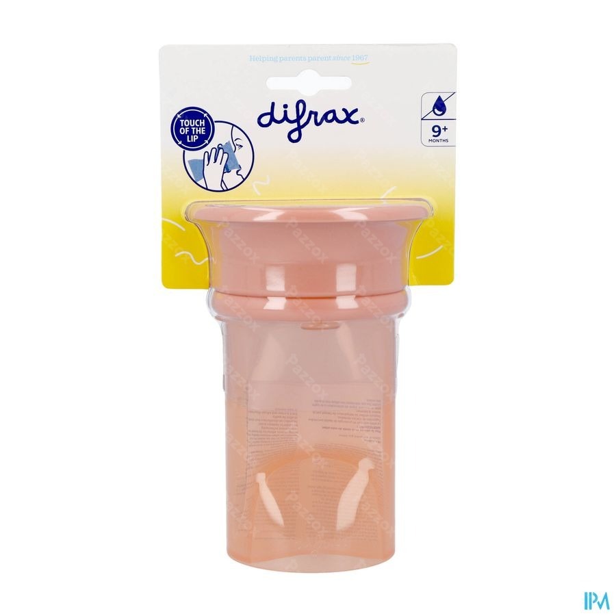 Difrax Anti-Lek Beker 360 Graden Peachy 250ml