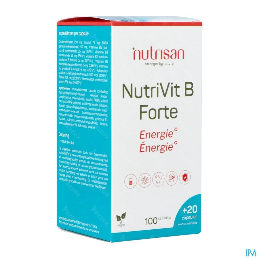Nutrivit B Forte V-caps 100+20 Gratis Nutrisan
