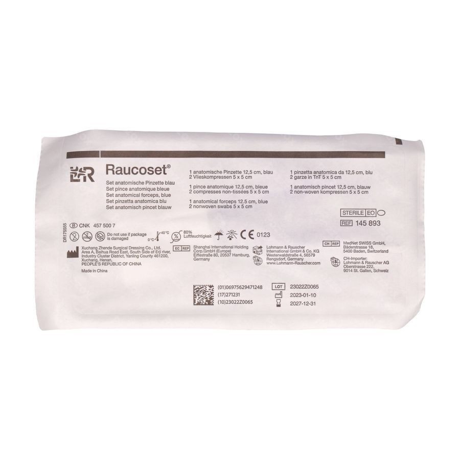 Raucoset Set Anatomisch Pincet Blauw 145893
