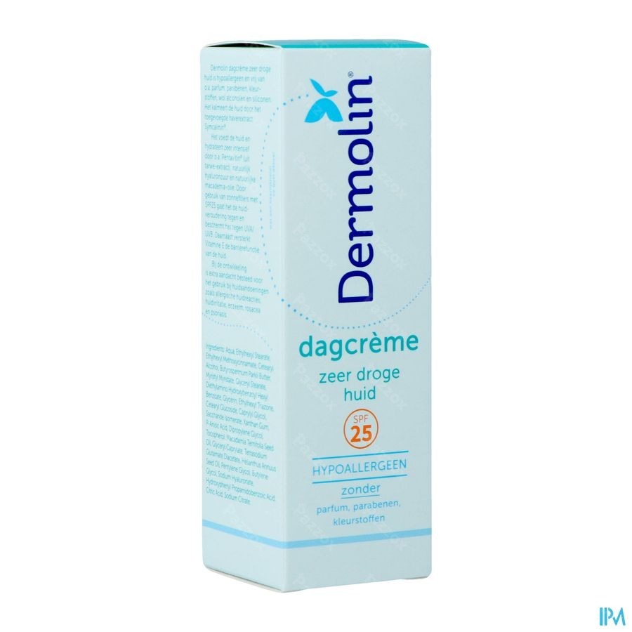 Dermolin Dagcrème Zeer Droge Huid en Gevoelige Huid 50ml