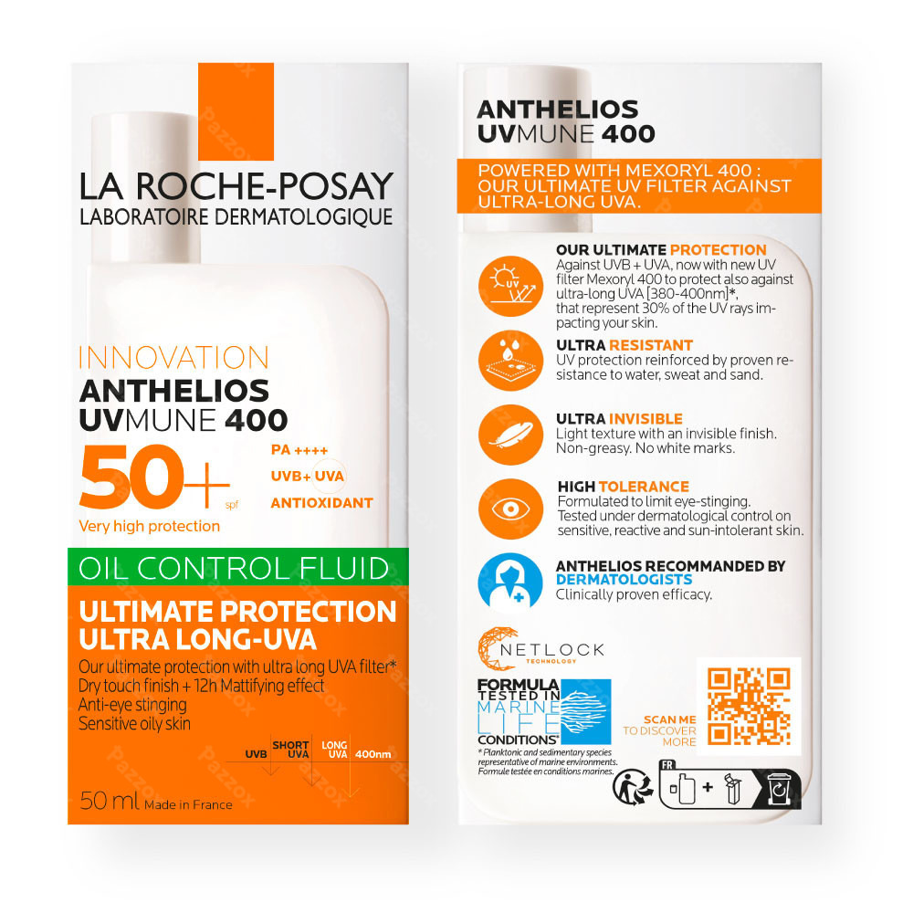 La Roche-Posay Anthelios Uvmune Onzichtbare Fluide Oil Control SPF50+ 50ml