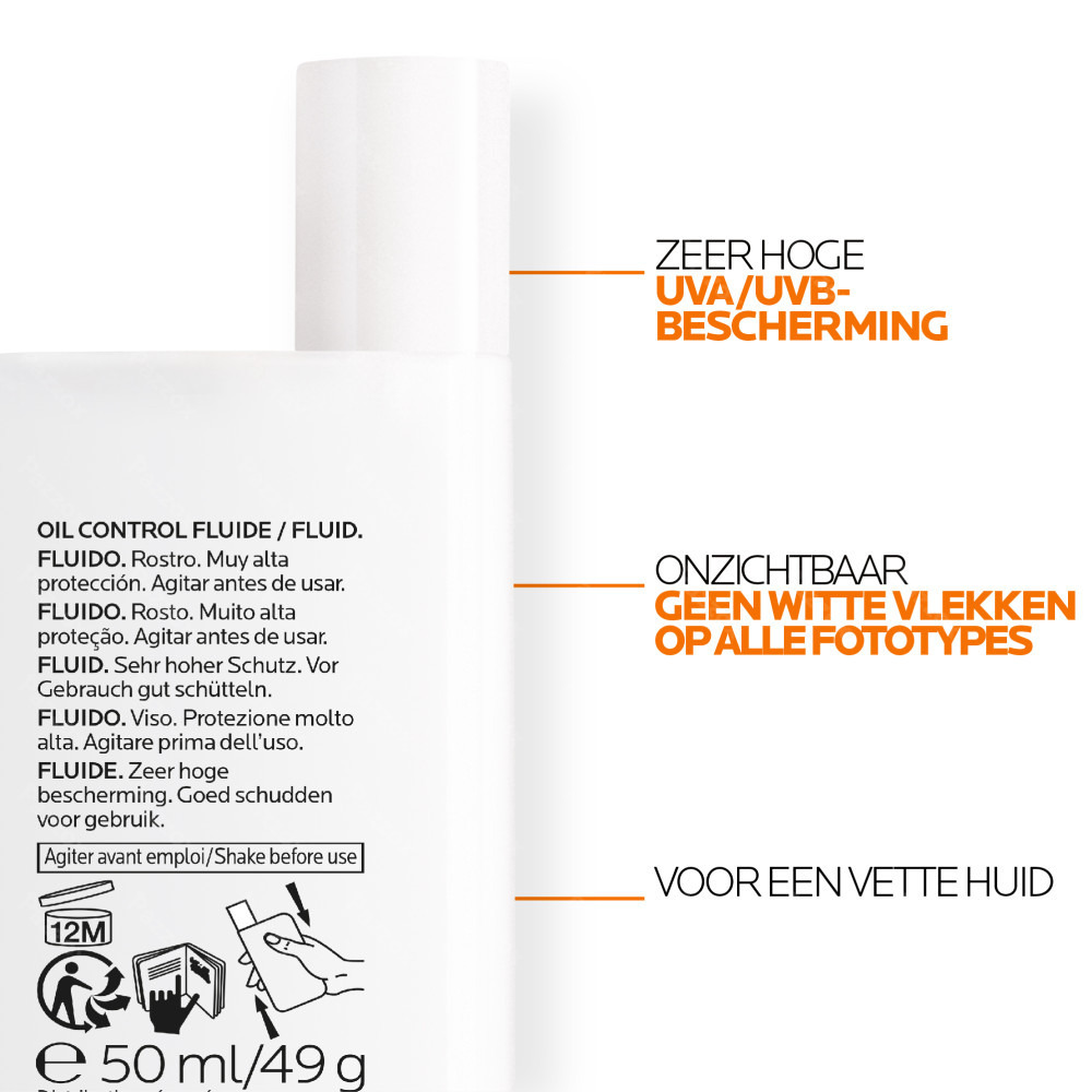 La Roche-Posay Anthelios Uvmune Onzichtbare Fluide Oil Control SPF50+ 50ml