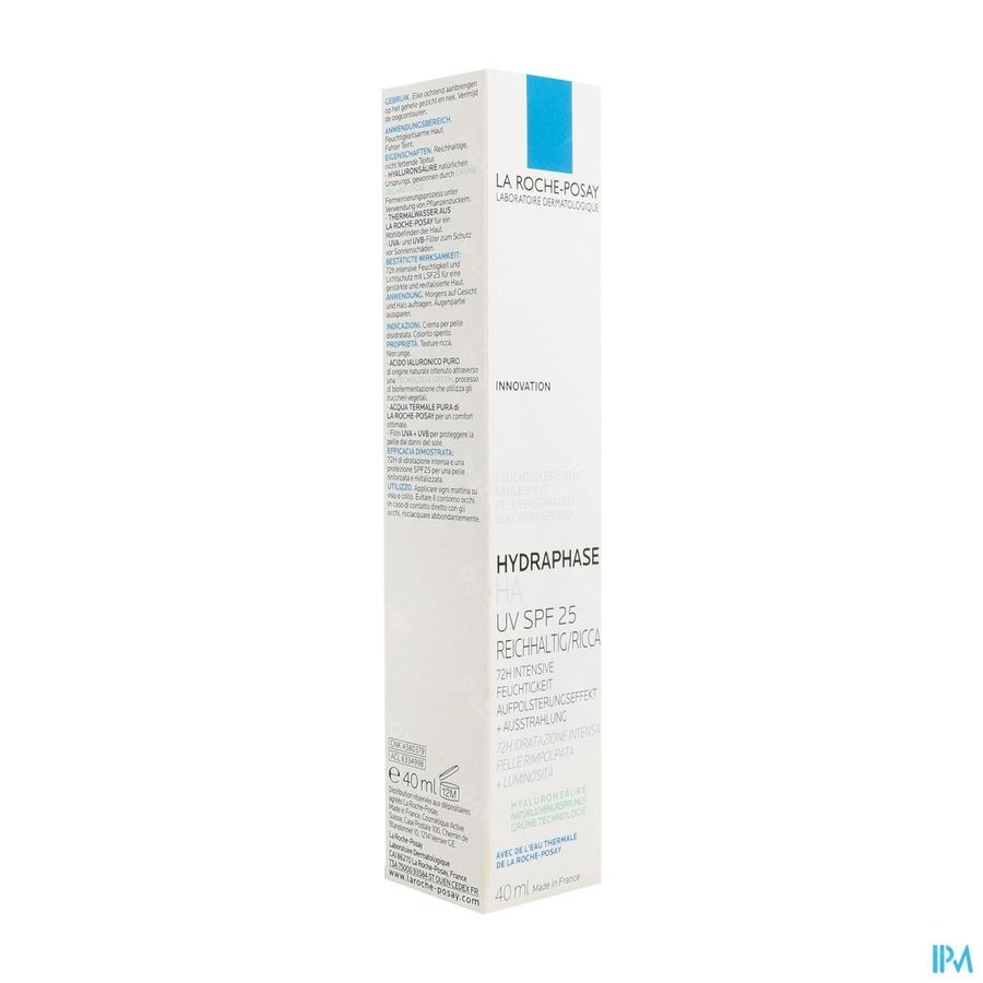 La Roche-Posay Hydraphase HA SPF25 Rijk 40ml