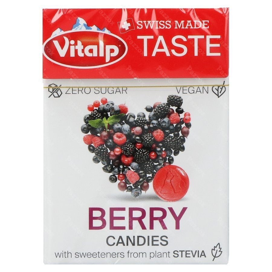 Vitalp Snoepje Rode Bessen Z/suiker Stevia 25g