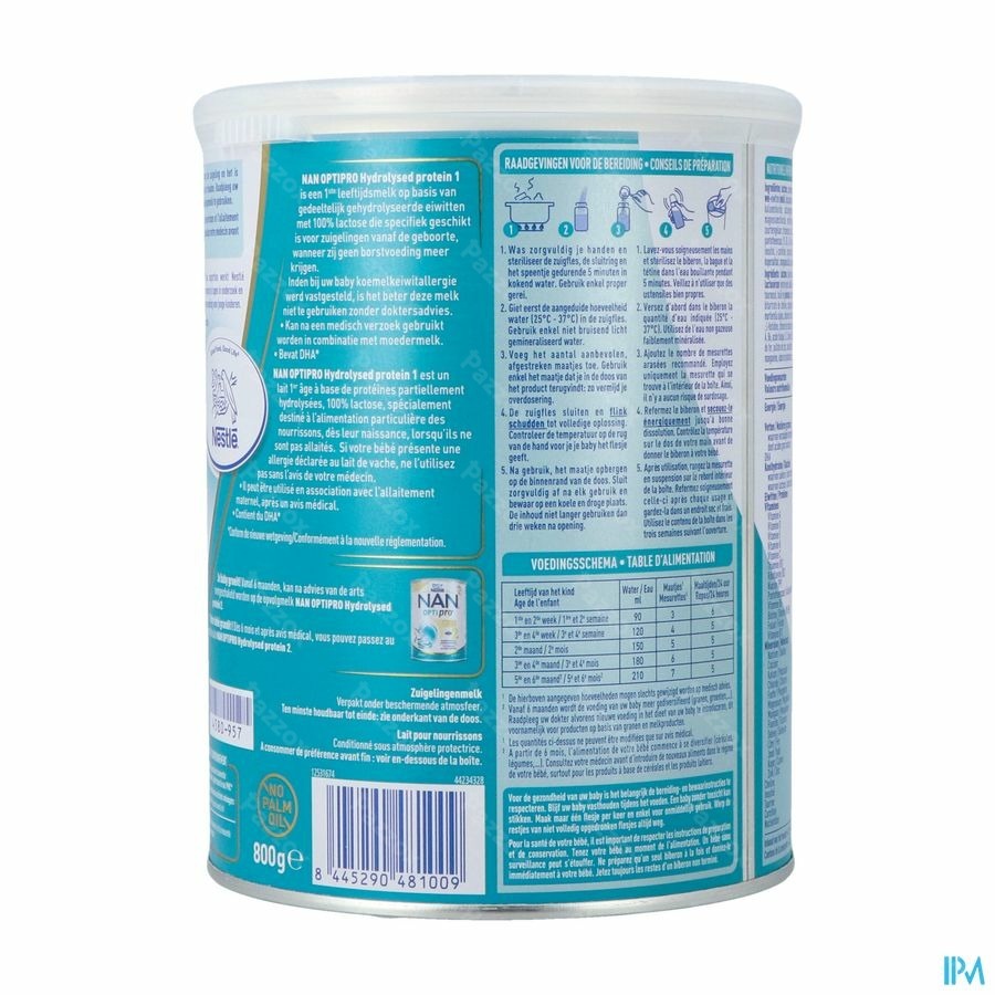 Nan Optipro Hydrolysed protein 1 Zuigelingenmelk Baby 800g