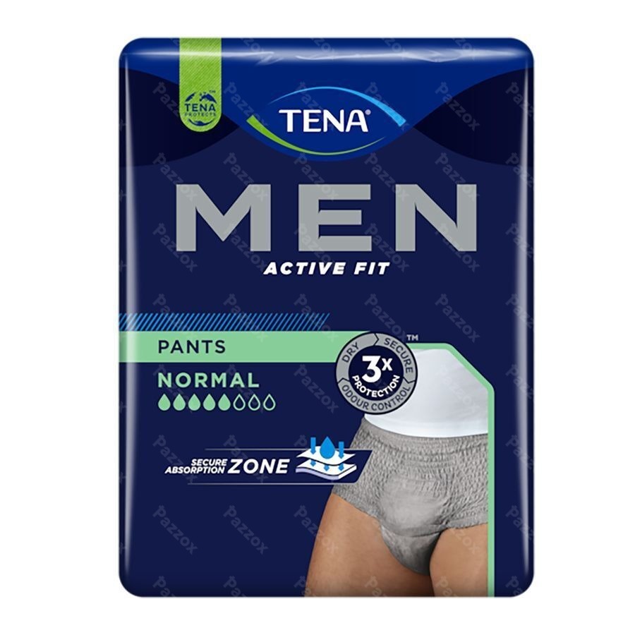 Tena Men Active Fit Pants Normal Grijs L/XL 10 Stuks