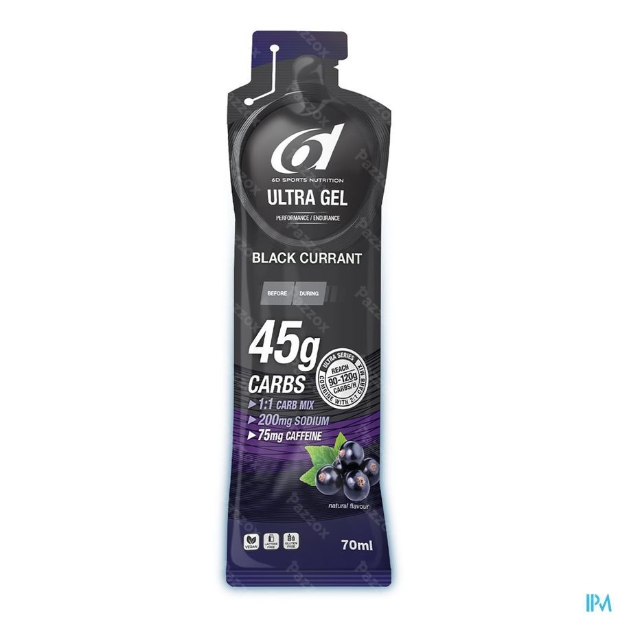 6d Ultra Gel + Caffeine Blackcurrant 6x70ml