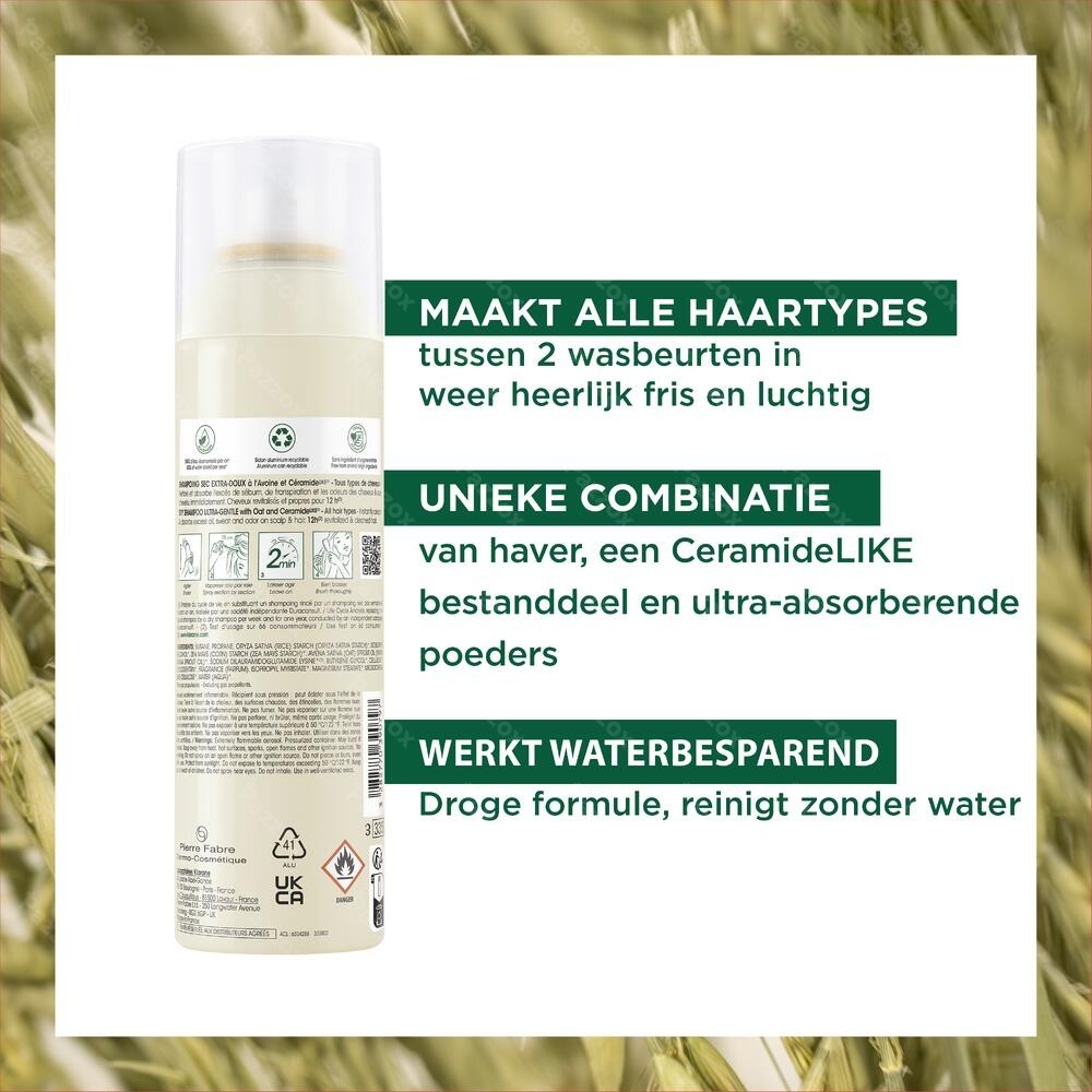 Klorane Capillaire Droogshampoo Havermelk en Ceramide 50ml