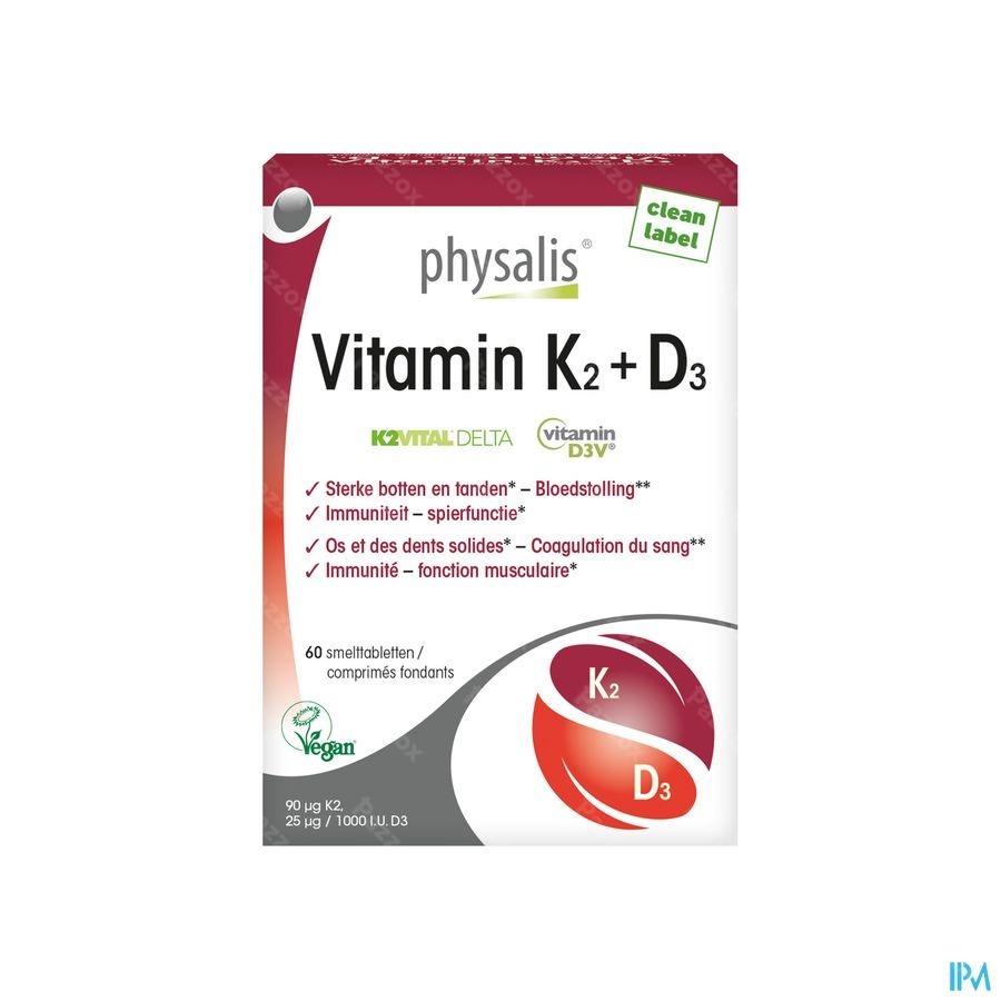 Physalis Vitamine K2 + D3 60 Tabletten