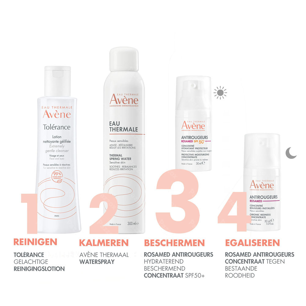 Avène Rosamed Antirougeurs beschermend hydraterend Concentraat, Anti-roodheid gevoelige & reactieve huid  SPF50+ 30ml