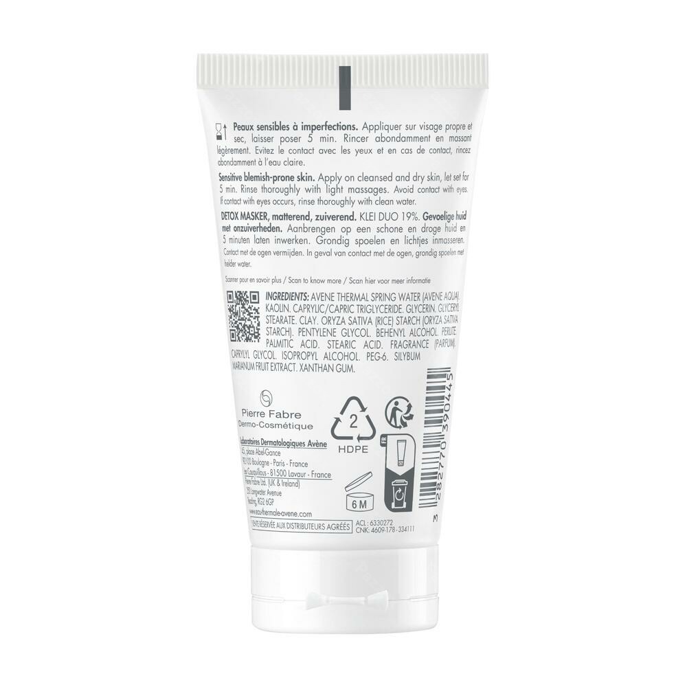 Avène Cleanance Matterend en Zuiverend Detox Masker 50ml