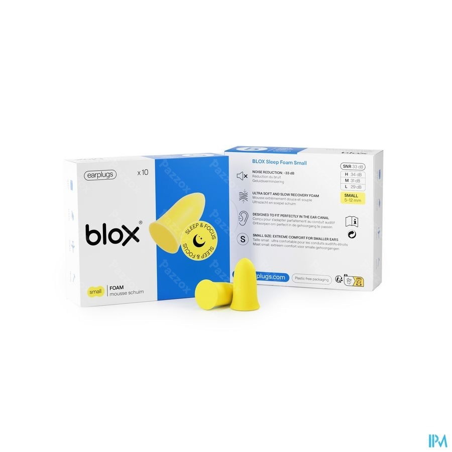 Blox Sleep Schuim Small Geel 5 Paar