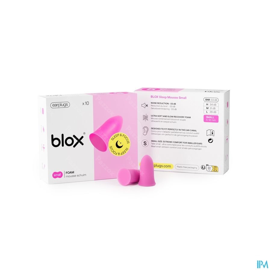 Box Sleep Schuim Small Roze 5 Paar Oordoppen