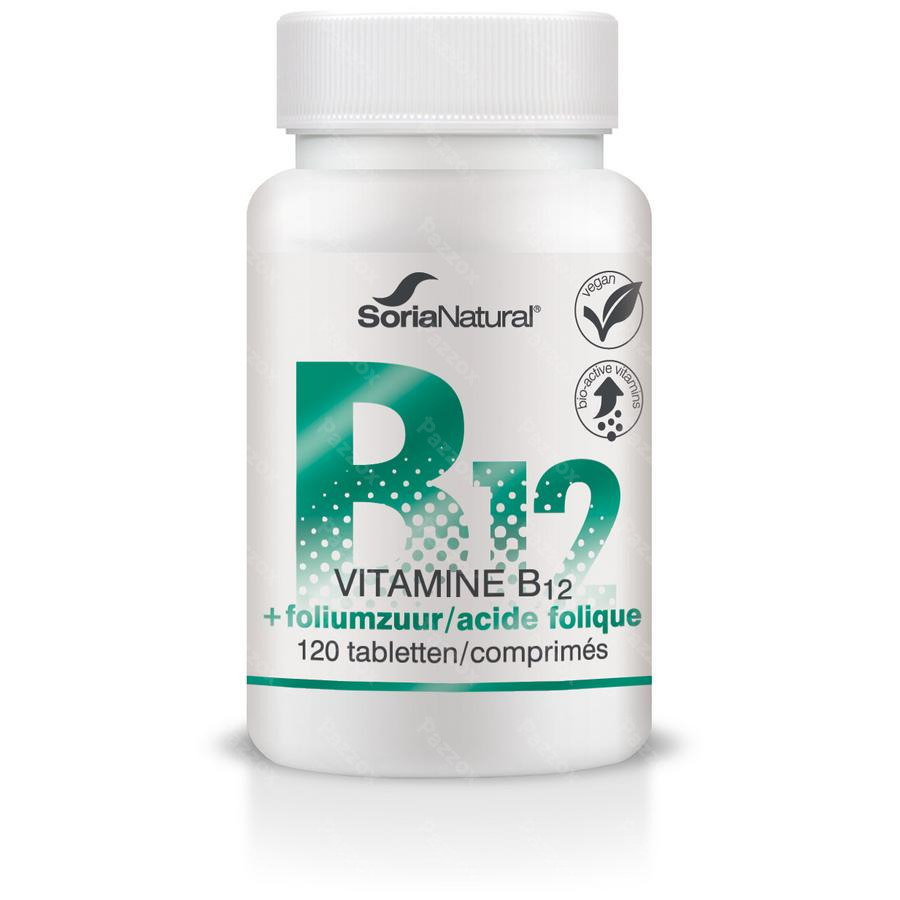 College dubbellaag wetgeving Soria Vitamine B12 + Foliumzuur 120 Tabletten kopen - Pazzox