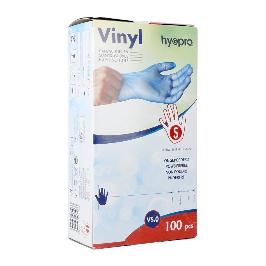Pharmex Handschoenen Blauw Vinyl S Poedervrij 100