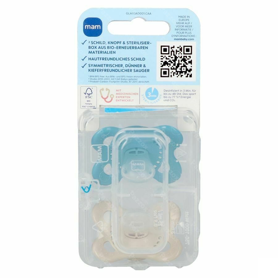 Mam Fopspeen Original Pure Siliconen 0-6m Jongen 2