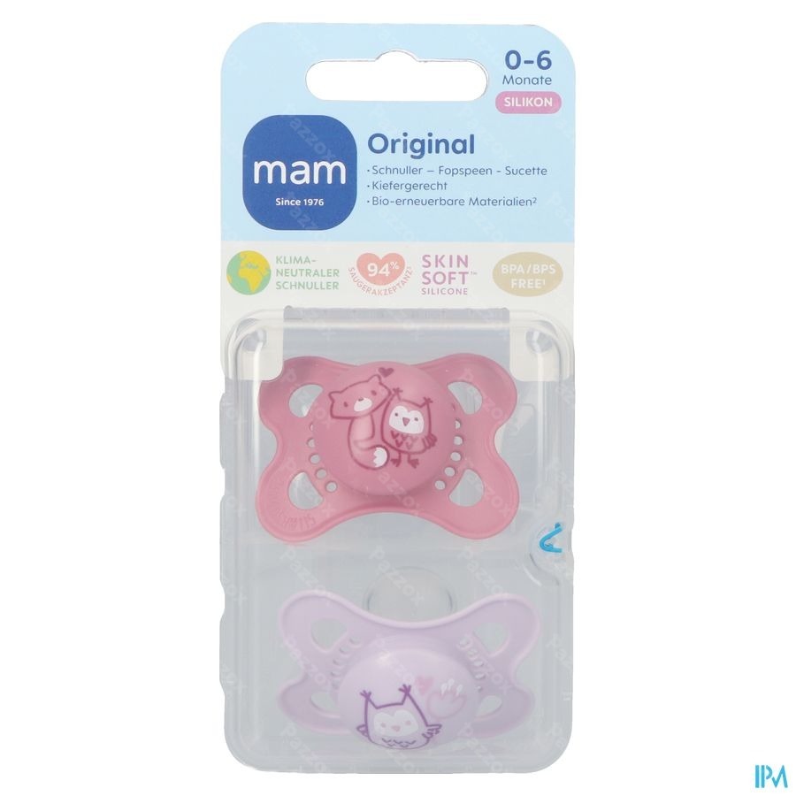 Mam Fopspeen Original Pure Siliconen 0-6m Meisje