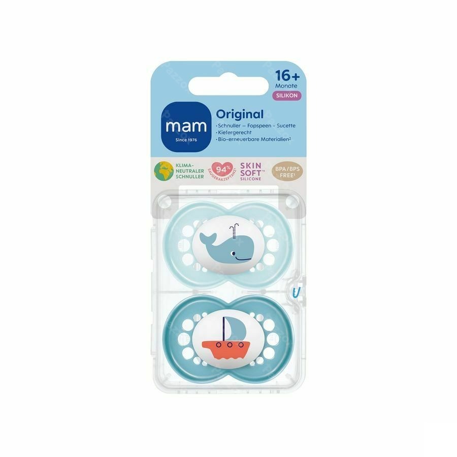 Mam Fopspeen Original Pure Siliconen 16m+ Jongen