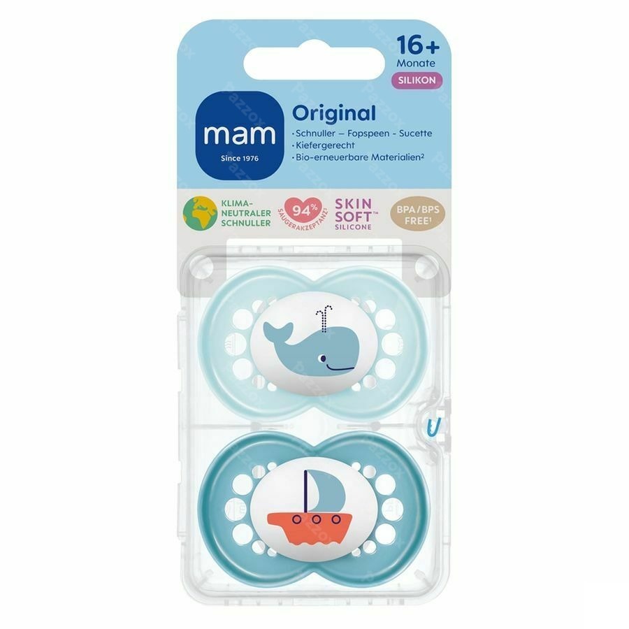 Mam Fopspeen Original Pure Siliconen 16m+ Jongen