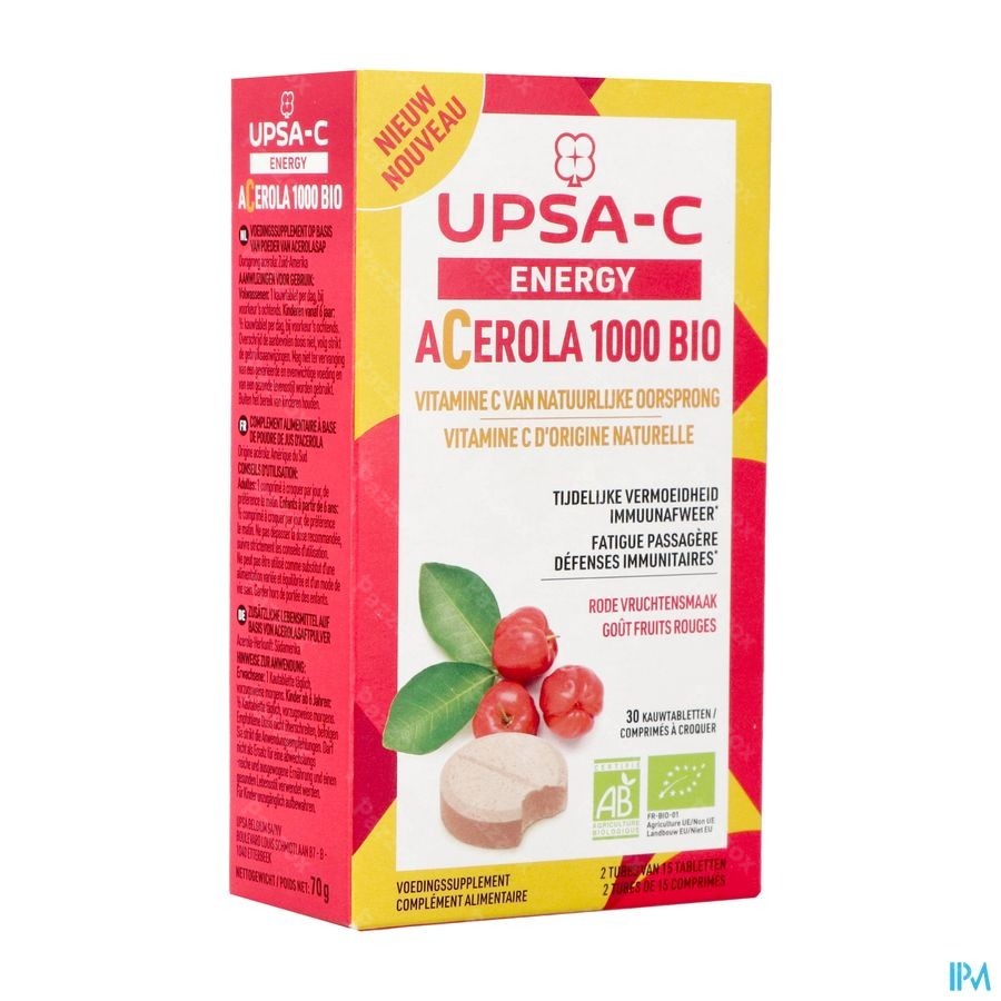 Upsa-C Energy Acerola 1000mg 30 Kauwtabletten
