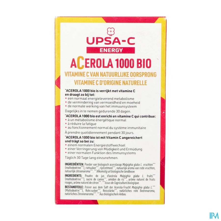 Upsa-C Energy Acerola 1000mg 30 Kauwtabletten