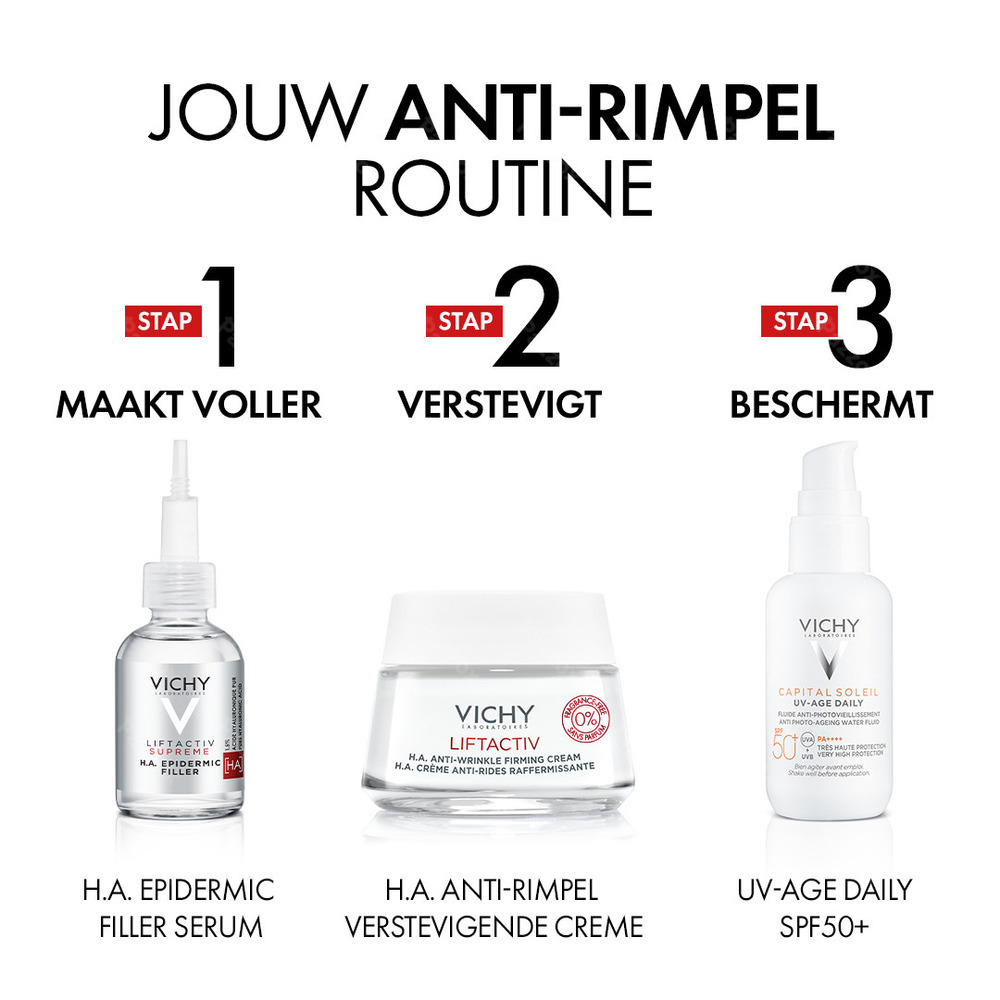 Vichy Liftactiv H.A. Anti-Rimpel Verstevigende Dagcrème Zonder Parfum 50ml