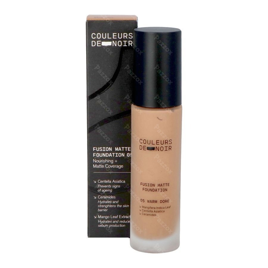 Les Couleurs De Noir Fusion Matte Foundation 05 Warm Doré 30ml