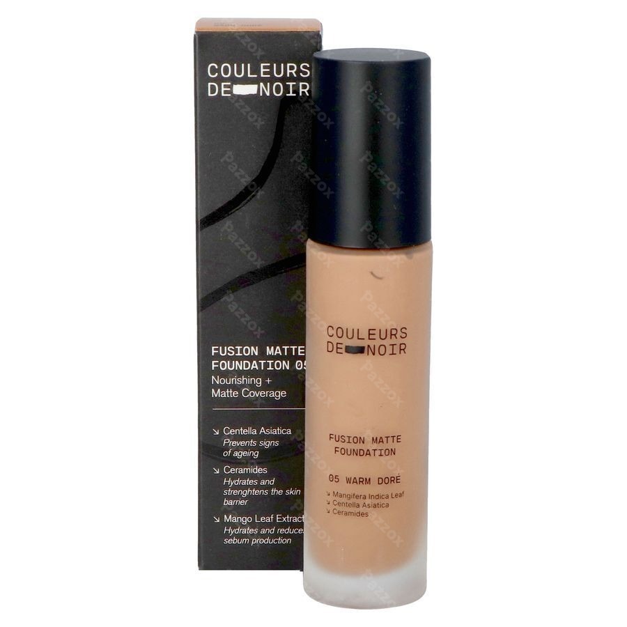 Les Couleurs De Noir Fusion Matte Foundation 05 Warm Doré 30ml