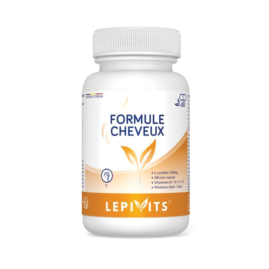 Hair Formula | 60 plantaardige capsules | Cysteïne, Silicium, Vitaminen & Mineralen | Haaruitval | Made in Belgium | LEPIVITS