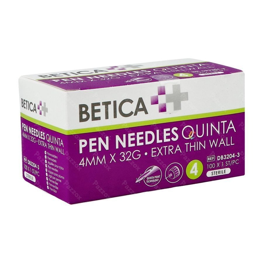 Betica Pen Needles Quinta 4mmx32g 100