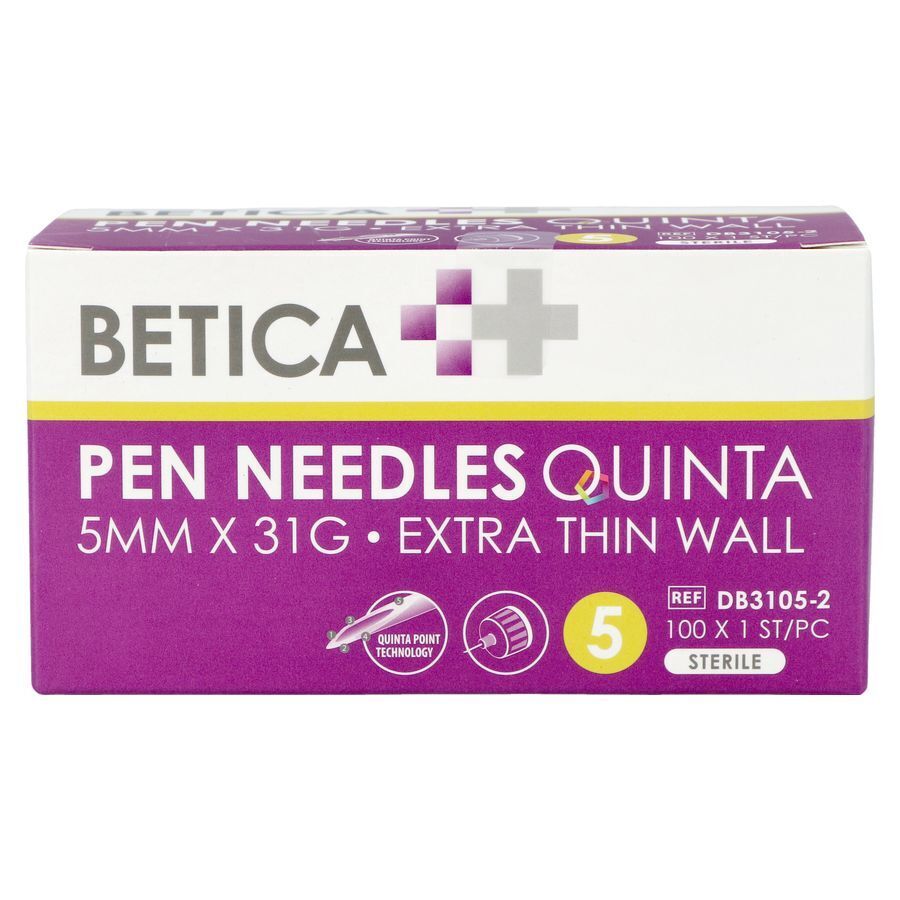 Betica Pen Needles Quinta 5mmx31g 100 afbeelding