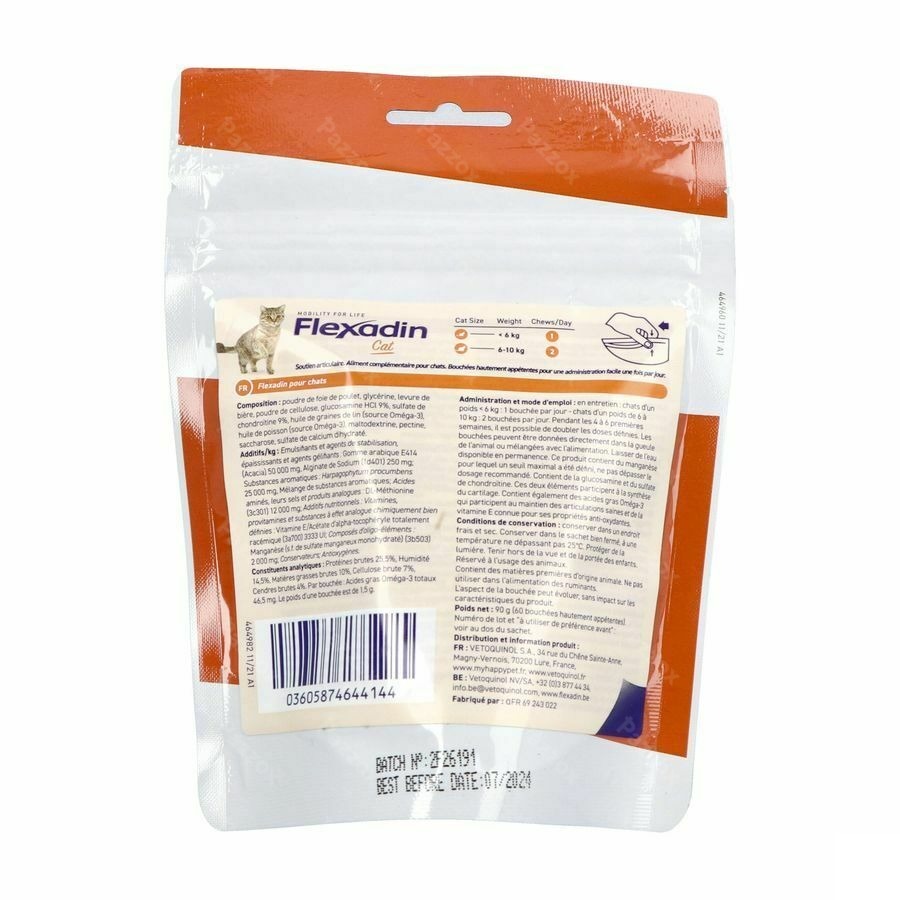 Flexadin Cat 60 Kauwbrokjes