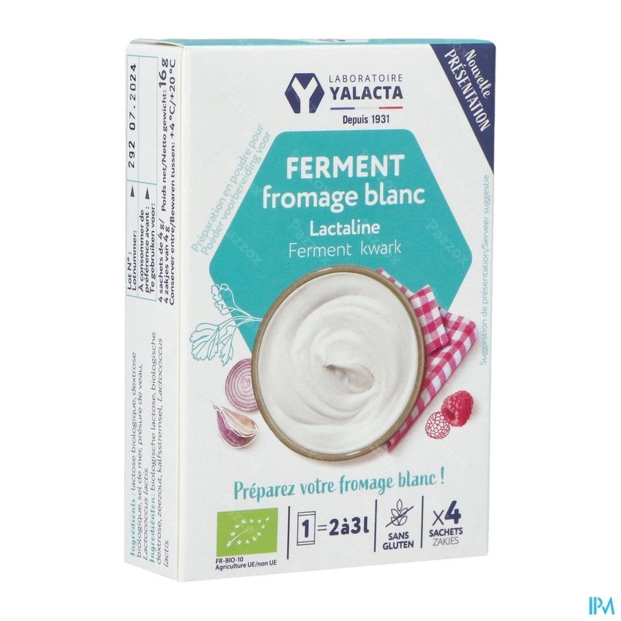 Yalacta Ferment Kwark Lactaline Bio 4x4g